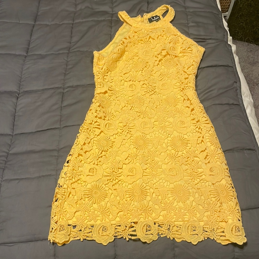 Lulus Yellow Dress M EUC